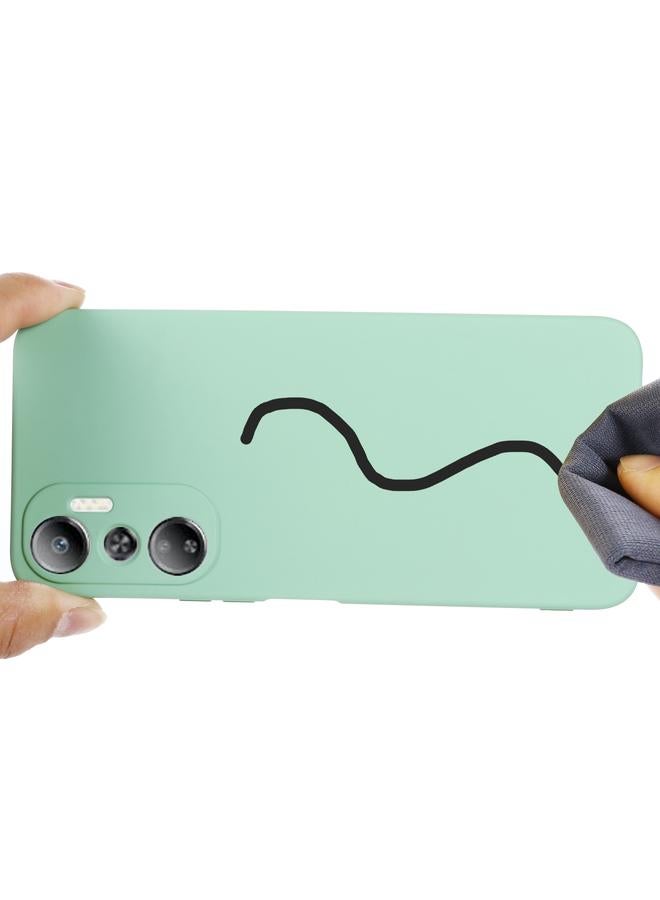 زبون جراب لهاتف Infinix Hot 20 4G X6826 مصنوع من السيليكون السائل المقاوم للصدمات بلون نقي - Image 4