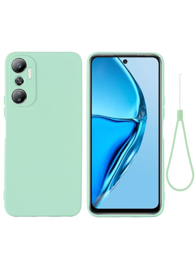 زبون جراب لهاتف Infinix Hot 20 4G X6826 مصنوع من السيليكون السائل المقاوم للصدمات بلون نقي - Image 1