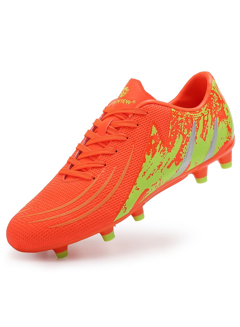 Sky View SKY VIEW Football Cleats Men Women Non-Slip Low Top Soccer Shoes Lightweight Shock Resistant Training Sneaker Breathable Professional Turf Shoes Sport Athletic Ground Football Boots  - Image 1