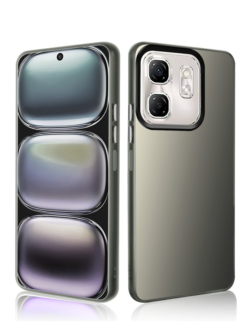 LiuShan Infinix Hot 50i / Infinix Smart 9 Phone Case, Slim TPU Bumper Phone Cover,360°Full Body Shockproof Protective Case for Infinix Smart 9 Grey - Image 1