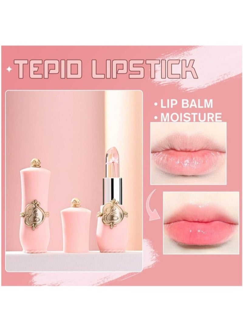 Mn 6Pieces Flower Lipstick Moisturizer Lip Gloss Pink - Image 4
