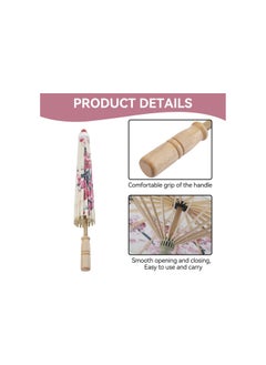 Generic 23inch Paper Umbrella Parasol, Plum Blossoms Japanese Chinese Paper Umbrella for Wedding Decor Art Party Photography Props Classical Dance Decorations  - Image 5