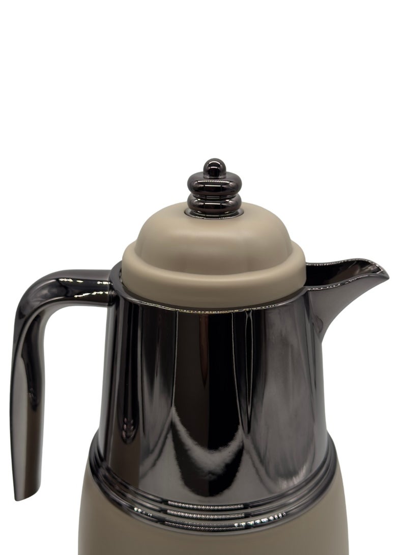 AL-GANNAS 2 Peice Thermos Set for Tea & Coffee | 1L & 0.7L | High-Quality with 2-Year Heat Retention Warranty | Elegant New Design - Image 2