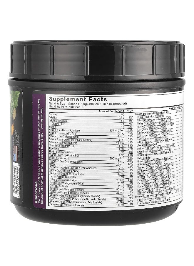 Force Factor Force Factor, Smarter Greens, Superfoods + Digestion Powder, Pomegranate Berry, 14.8 oz (419 g)  - Image 2