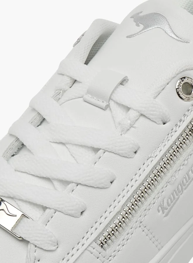 kangaROOS Women's Panelled Sports Shoes With Zip Closure
