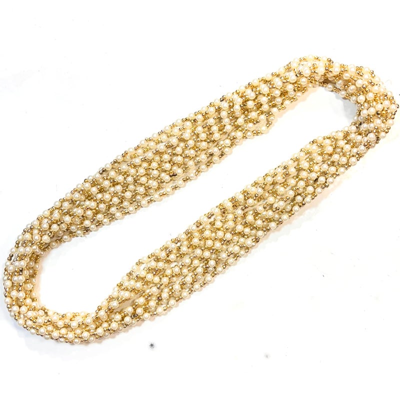 PATWA TRADERS Pack of 12 Swagat Mala for Baratis - Handmade with Pearl Beads (CREAME.) - Image 4