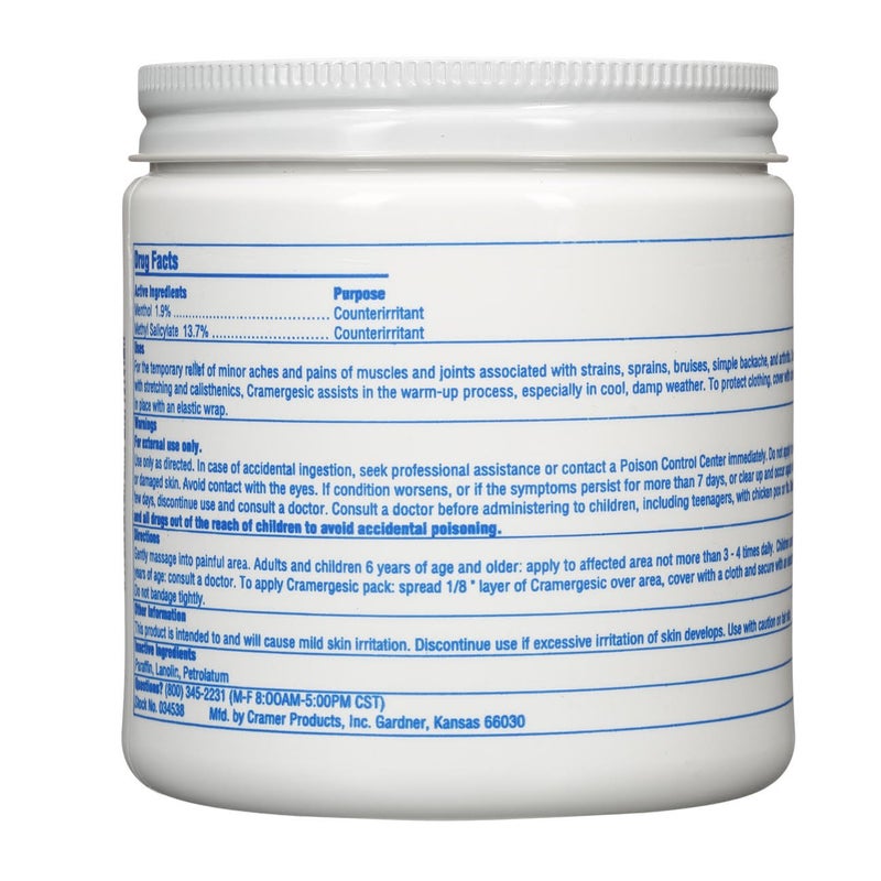 Cramergesic Mild Warmth Analgesic for Relief from Muscle Soreness Aches Joint  Arthritis Pain Penetrating Pain Relief Cream Soothes Tight Muscles Before  After Workout Exercise or Fitness - Image 2