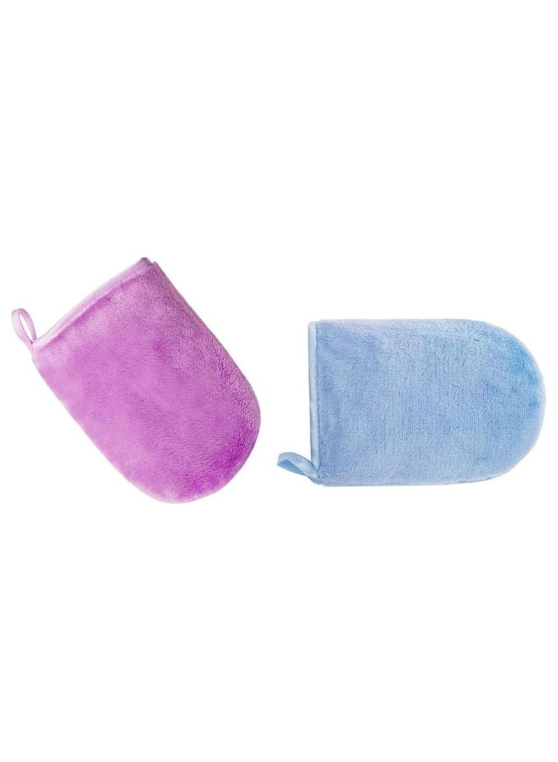 Generic Makeup Remover Glove 2 Pieces Multicolor  - Image 1