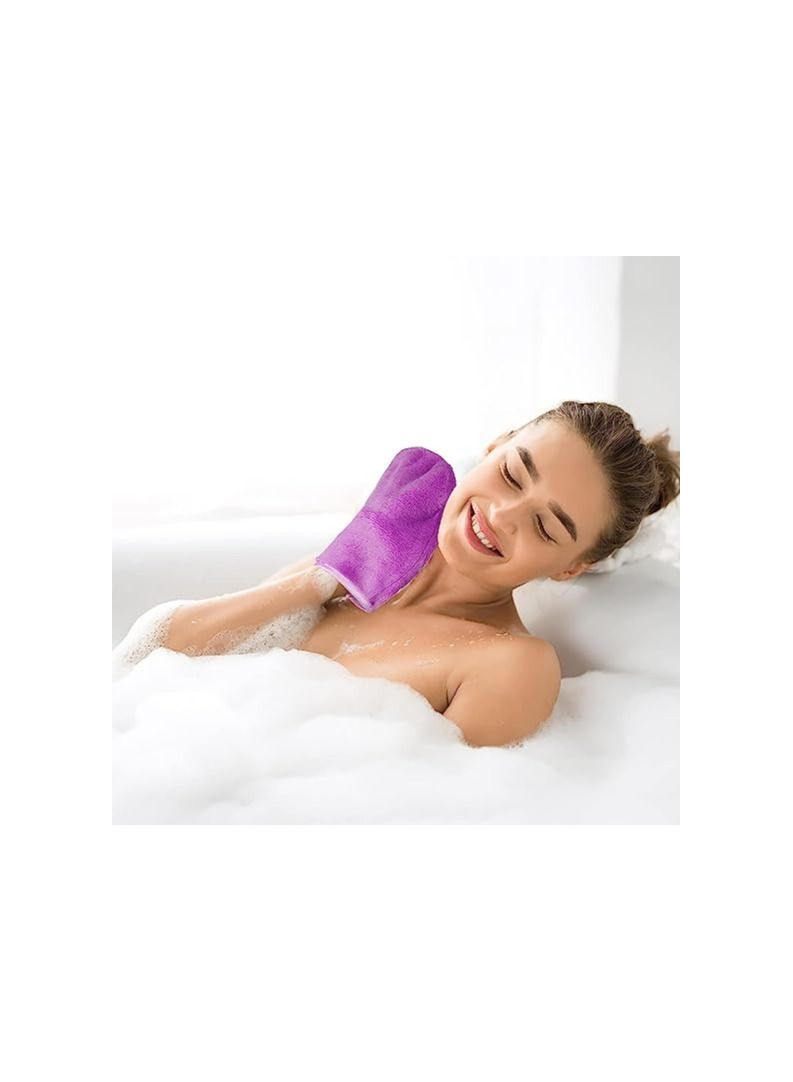 Generic Makeup Remover Glove 2 Pieces Multicolor  - Image 4