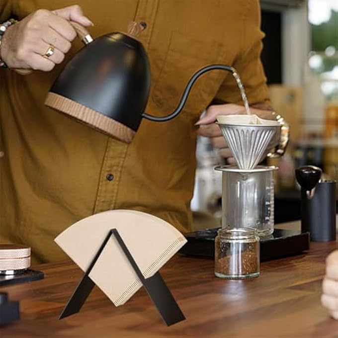 Silk Route Compact Metal Coffee Filter Holder Stylish Black Storage Stand For 75 Filters Organize Your Coffee Station - Image 4