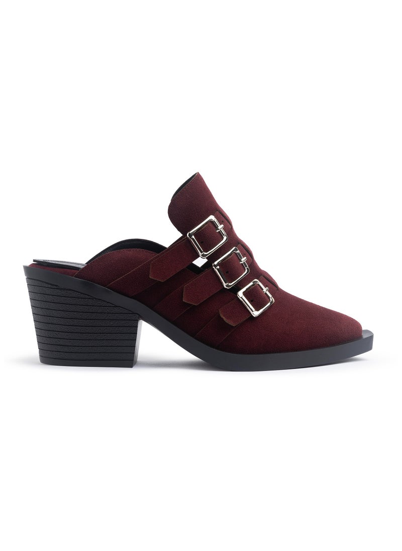 TGS Triple Buckle Heel Mules  - Image 1