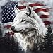 KTHOFCY 5D DIY Diamond Painting Kits for Adults American Flag and Wolf Full Drill Embroidery Cross Stitch Crystal Rhinestone Paintings Pictures Arts Wall Decor Painting Dots Kits 118X118 inch - Image 2