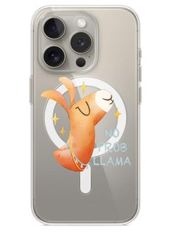 Theodor Magnetic Case for iPhone 15 Pro 6.1-inch Compatible with MagSafe Wireless Charging, Shockproof Phone Bumper Cover No prob llama  - Image 1