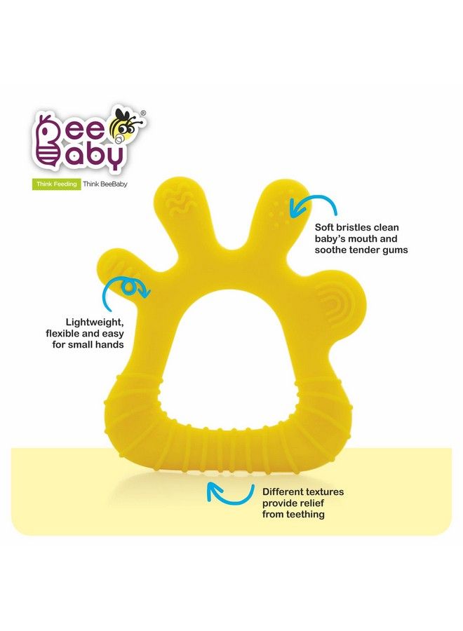 Beebaby Finger Shape Soft Silicone Teether For 3 To 6Months With Storage Case Bpa Free Teething Toy For Babies With Textured Surface For Soothing Gums. 100% Food Grade (Fingeryellow) - Image 5