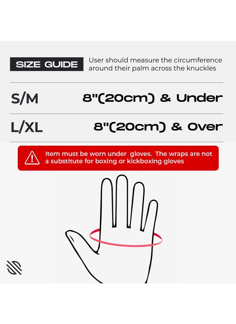 Sanabul  - Gel Hand Wraps for Boxing Gloves | MMA Muay Thai Kick Boxing Quick Wraps for Men & Women | Inner Boxing Hand Wrap for Gloves | Padded Knuckle Wrist Wrap (Black/White) - Image 1