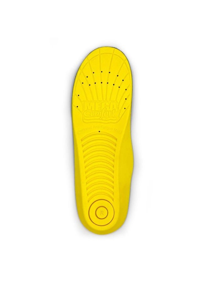 MEGAComfort Personal Anti-Fatigue Mat Insole, Men's Size 12-13, Yellow/Black - Image 1