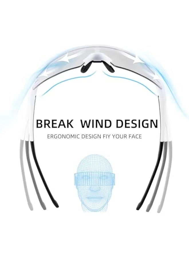 روكبروز نظارات شمسية رياضية فوتوكرومية من ROCKBROS للرجال والنساء لركوب الدراجات وحماية من الأشعة فوق البنفسجية - Image 3