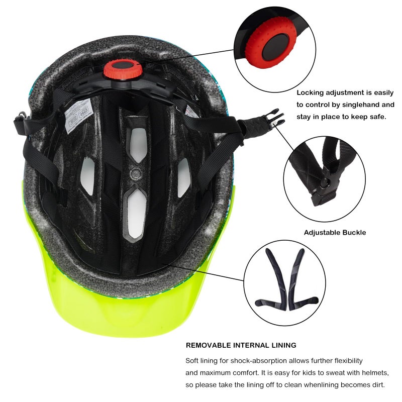 Exclusky Kids Bike Helmet Adjustable And Multi-Sport Boys Girls Helmet Ages 5-14 - Image 5