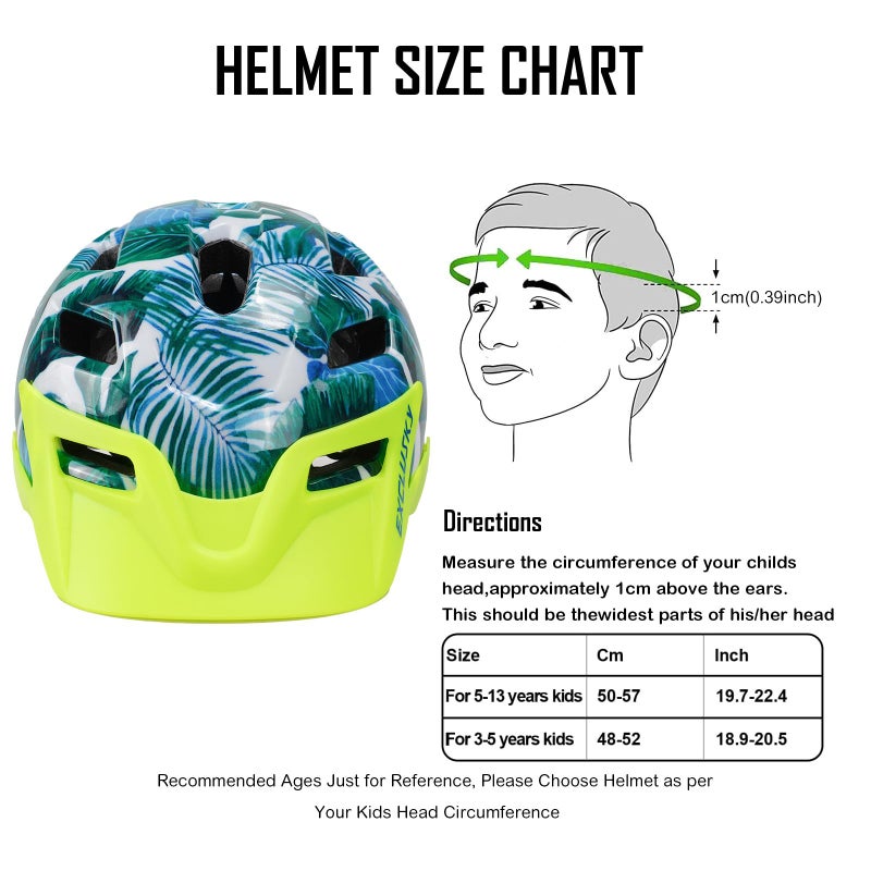 Exclusky Kids Bike Helmet Adjustable And Multi-Sport Boys Girls Helmet Ages 5-14 - Image 2