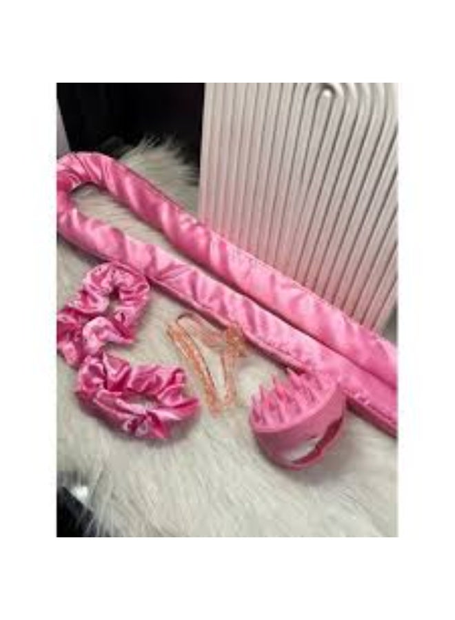 calp hair massager scalp hair massager+ hair care set Heatless Curls Heatless Curling Rod Headband No Heat hair curler Hair Rollers for Long and Medium Hair 4 Piece Heatless Curler for natural Hair (random colors) - Image 2