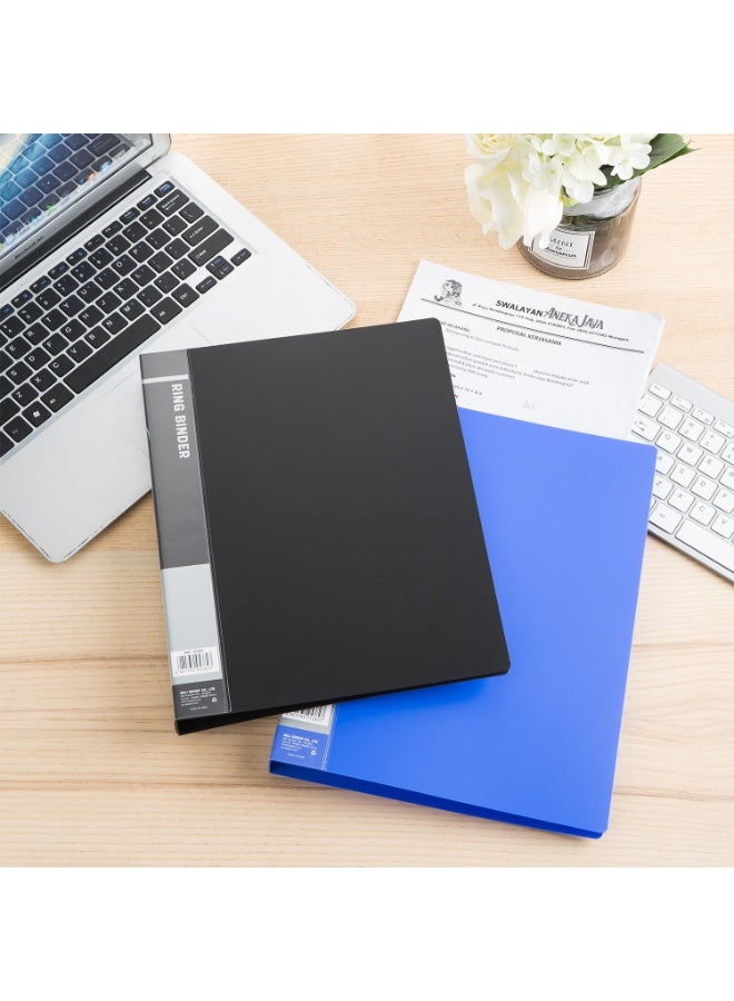 Deli E5382 A4 Ring Binder 鈥?Durable PP Cover, Easy Customization with Insertable Sleeves, Office-Friendly Colors, Long-Term Use - Image 5