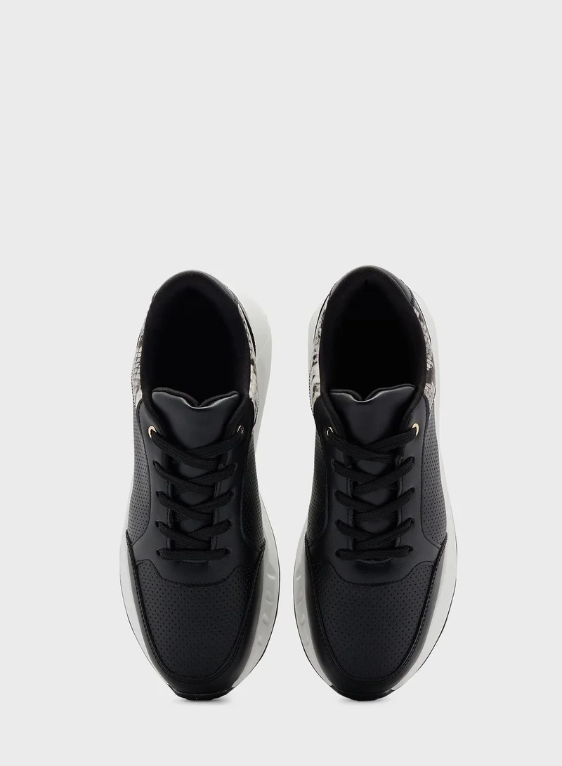 Ginger Faux Snake Detail Sneaker