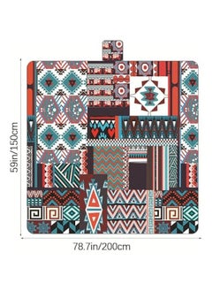 HOOKOR Beach Mat, Picnic Blankets Waterproof Sandproof with Waterproof Backing, Outdoor Blanket for Travel, Camping, Hiking, 59x79 inch (38-02)  - Image 2