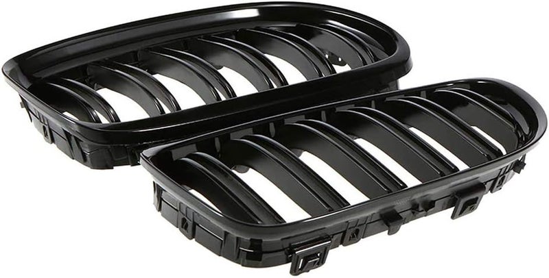 SNA E90 Gloss Black Kidney Grille Compatible with 2009-2011 BMW 3 Series E90 E91 - 2-pc Set - Image 4