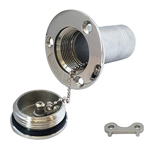 NRC&XRC New Casting 2"(50mm) Boat Water Deck Fill/Filler with KeyCap Marine Grade316 SS Hardware for Boat Yacht Caravan,RV - Image 1