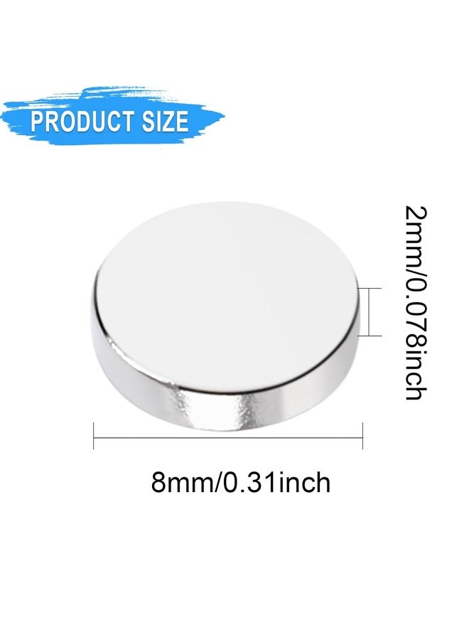 100 Pcs Magnets 8x2mm Neodymium Rare Earth for Crafts, Miniatures, Nails, Office,Kitchen,Whiteboard, Cabinet - Image 2