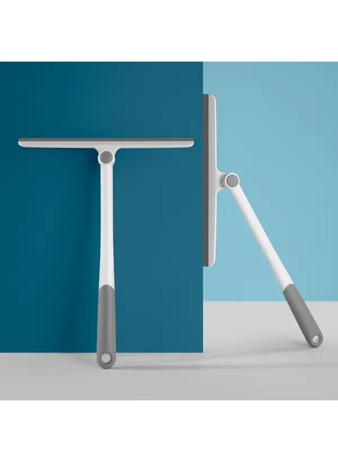 Blue T Shaped 360 Rotating Glass Squeegee For Window And Bathroom Cleaning 1pc - Image 1