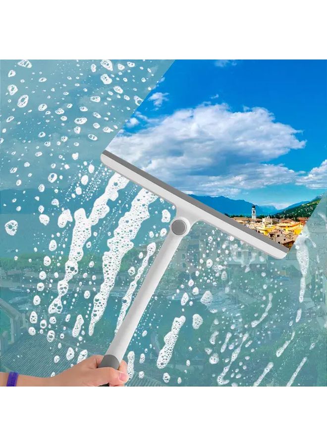 Blue T Shaped 360 Rotating Glass Squeegee For Window And Bathroom Cleaning 1pc - Image 3