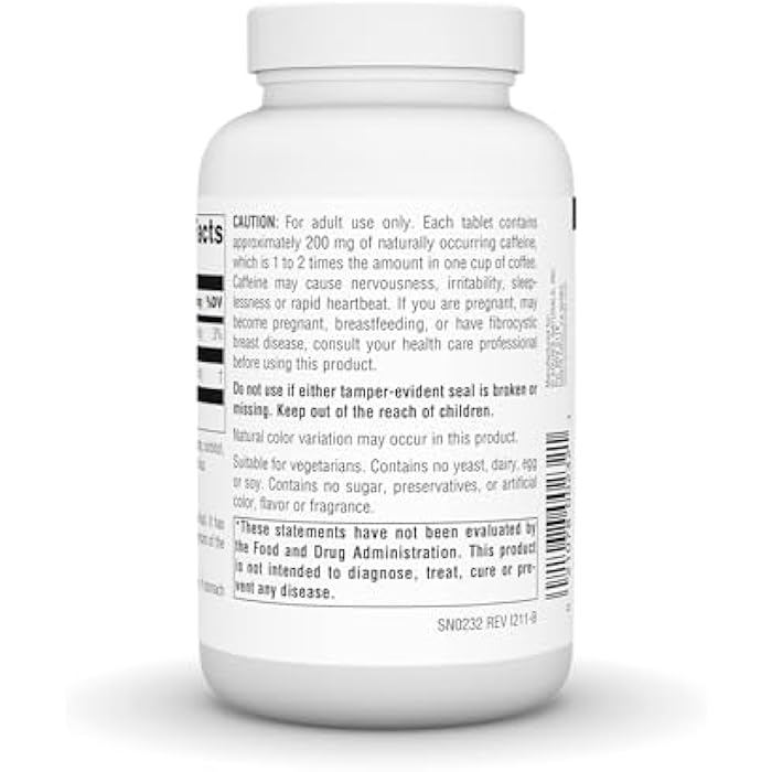 Source Naturals Guarana Energizer Caffiene and Energy* - 900 mg,100 Tablets - Image 3