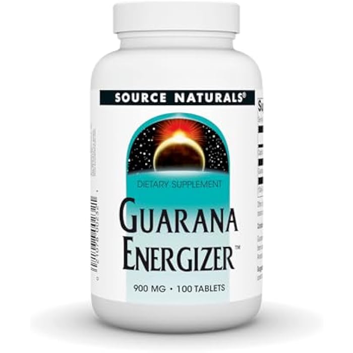 Source Naturals Guarana Energizer Caffiene and Energy* - 900 mg,100 Tablets - Image 1
