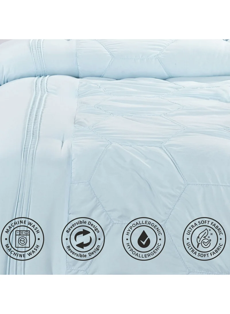 Donetella 4- Piece Designer Comforter Set Single Bed 180 x 240 Cms Soft Microfiber