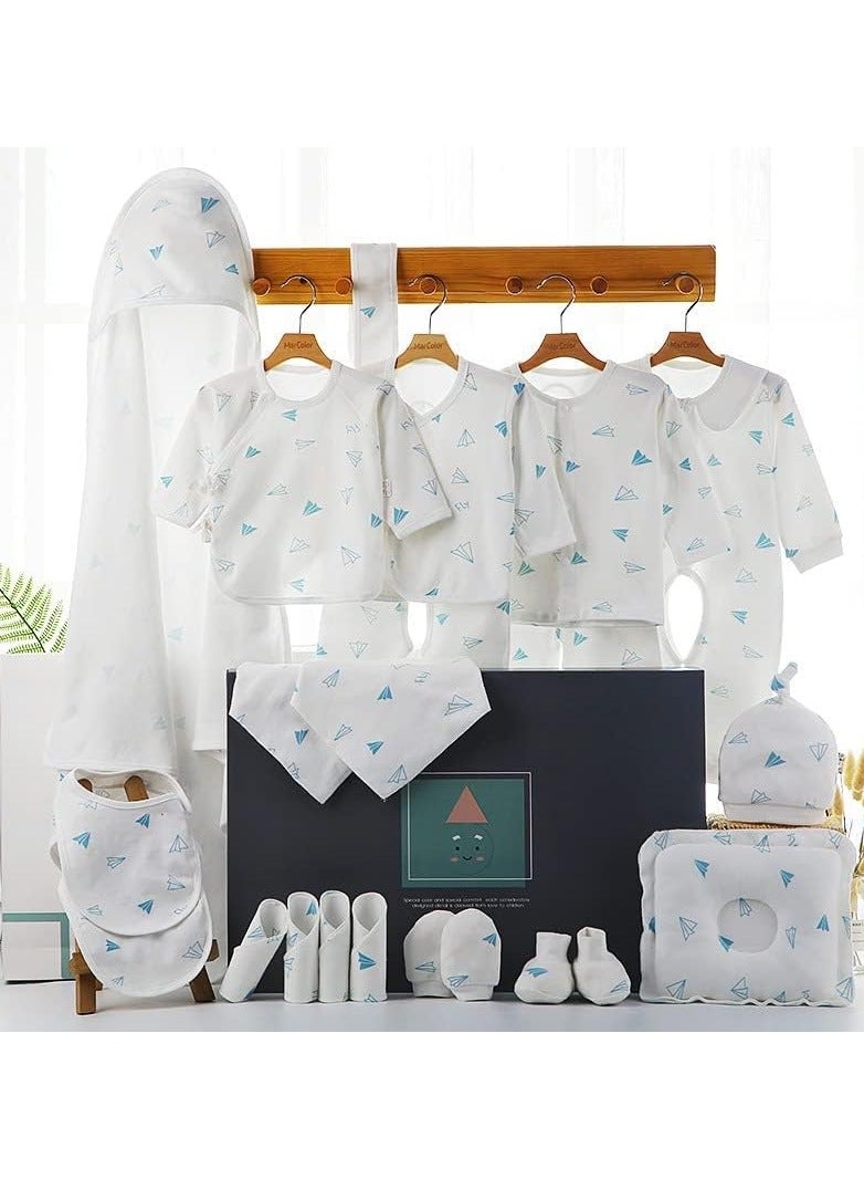 Beauenty Baby Newborn Essentials Layette Gift Set with Box 22 Piece Baby Girl Boys Gifts Premium Cotton Baby Clothes Accessories Set Fits Newborn Baby Suit Set Cuddle Strap Bib Gloves Saliva Towel Pillow - Image 5