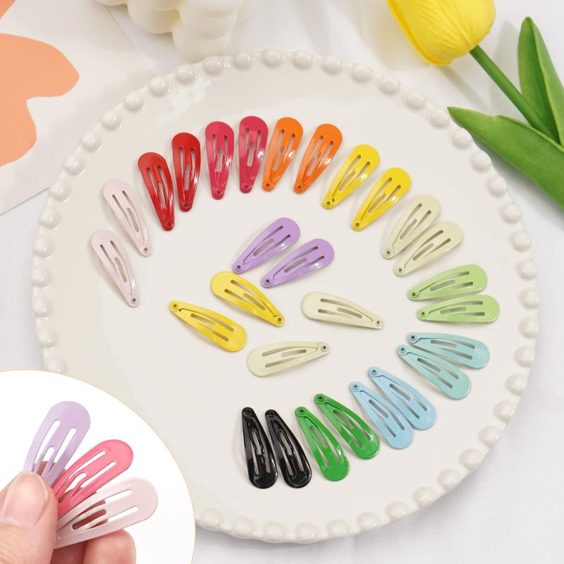 BBGifts 1Inch Snap Hair Clips, 120Pcs Small Clips for Little Girls, Baby Infant 3cm Candy Color Hair Clips Barrettes for Toddlers Hair Accessories - Image 5