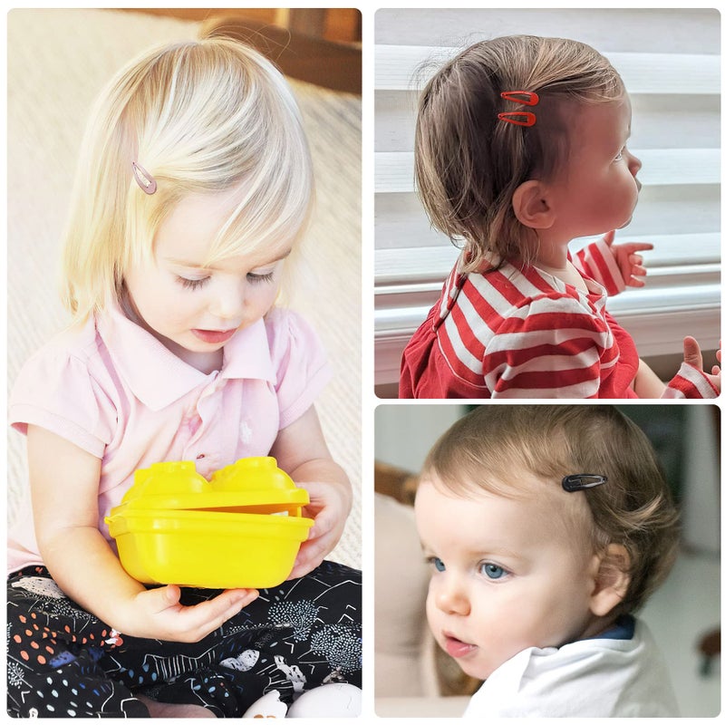 BBGifts 1Inch Snap Hair Clips, 120Pcs Small Clips for Little Girls, Baby Infant 3cm Candy Color Hair Clips Barrettes for Toddlers Hair Accessories - Image 3