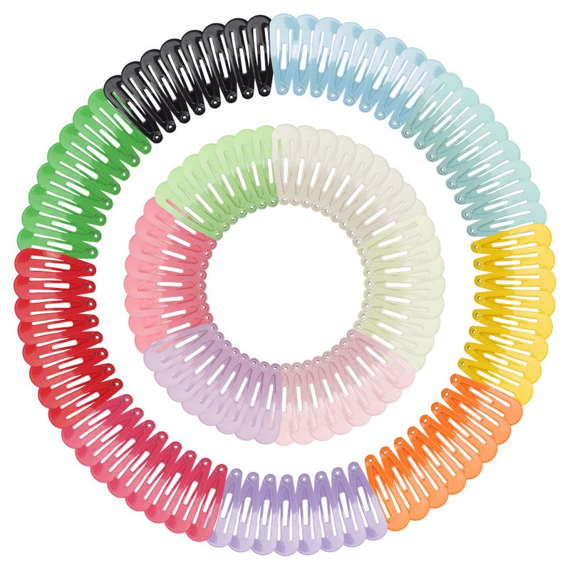 BBGifts 1Inch Snap Hair Clips, 120Pcs Small Clips for Little Girls, Baby Infant 3cm Candy Color Hair Clips Barrettes for Toddlers Hair Accessories - Image 1