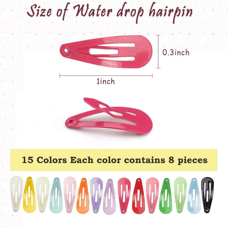 BBGifts 1Inch Snap Hair Clips, 120Pcs Small Clips for Little Girls, Baby Infant 3cm Candy Color Hair Clips Barrettes for Toddlers Hair Accessories - Image 2