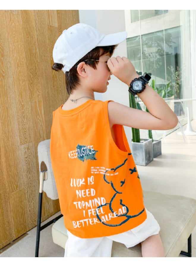 Zuoxi Boys' Tank Tops 2025 Summer Kids' Cotton Sport Shirts Sleeveless T-shirts For Big Boys - Image 1