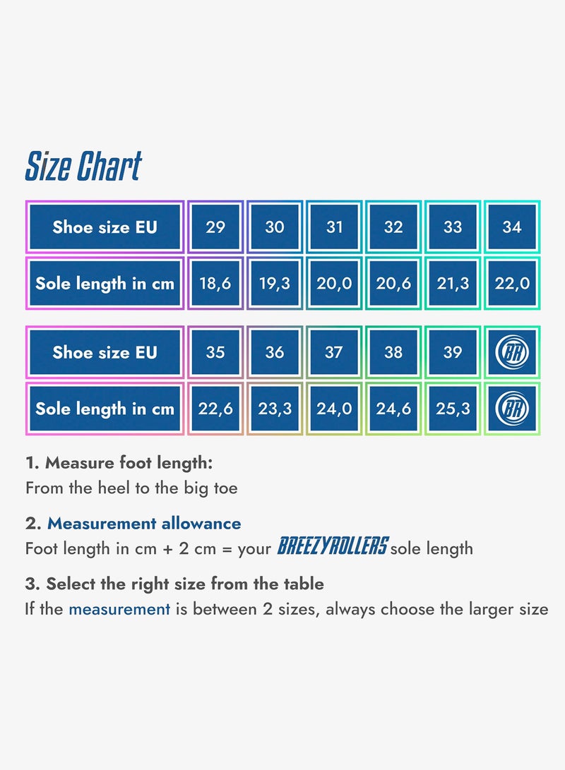 BREEZYROLLERS BREEZY ROLLERS shoes with wheels for children, Roller skates sneakers kids, From children's street shoes to roller skates in a few seconds, Patented click system, Trainers with wheels for girls & boys - Image 5