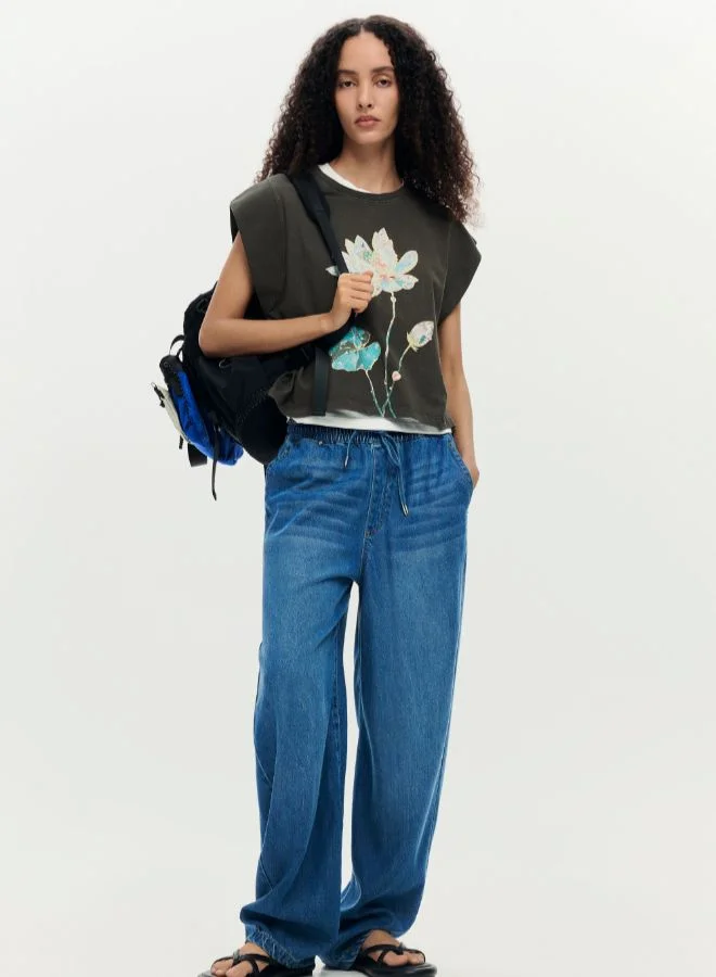 DESIGUAL Printed T-shirt 100% cotton