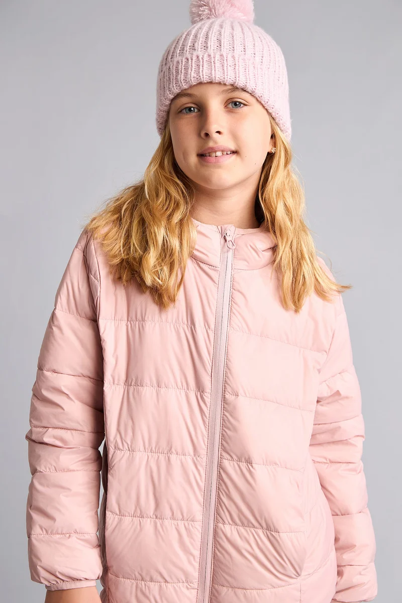 ديفاكتو Girl Hooded Puffer Jacket