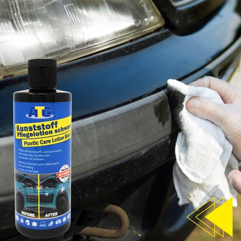 ATG Black Plastic Care Lotion - Rubber Care, 250 ml / 8.4 Oz - Restores Faded and Dull Plastic, Rubber and Vinyl | Provides UV Protection | Black Plastic Trim Restorer Long lifespan - Image 3