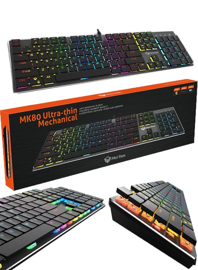 MEETION ULTRATHIN MECHANICAL KEYBOARD MK80 - Image 1