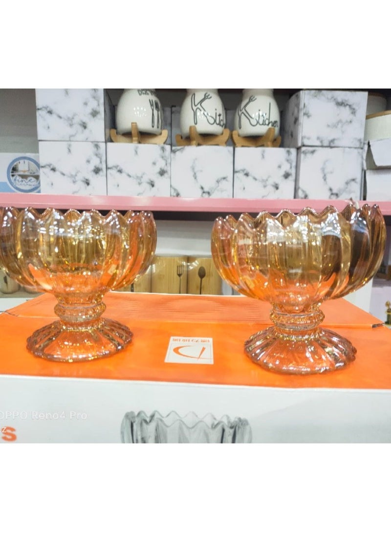 DELL Crystal ribbed jelly set  An incredibly elegant and beautiful set  A perfect gift set 6-piece set - Image 2