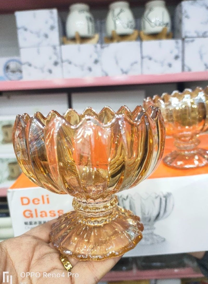 DELL Crystal ribbed jelly set  An incredibly elegant and beautiful set  A perfect gift set 6-piece set - Image 1