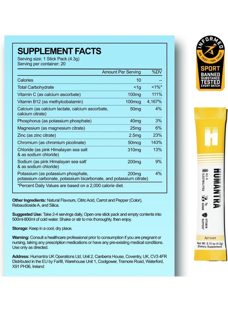 Humantra Electrolyte Apricot 70g - Image 2