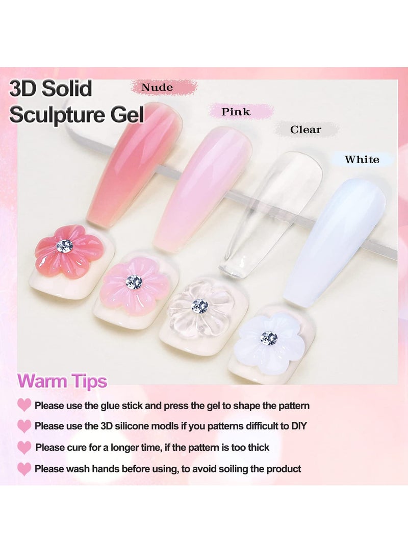 SYOSI - Solid Sculpture Builder Gel for Nails, Nail Sculpting Gel, Non-Sticky Hand Solid Builder Gel, Upgrade Hard Nail Extension Gel, 3d sculpting gel for Nail Art Design - Image 1